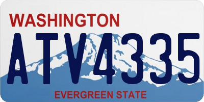 WA license plate ATV4335