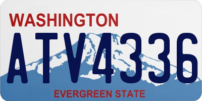 WA license plate ATV4336