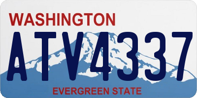 WA license plate ATV4337