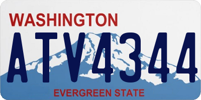 WA license plate ATV4344