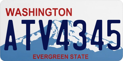 WA license plate ATV4345