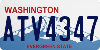 WA license plate ATV4347