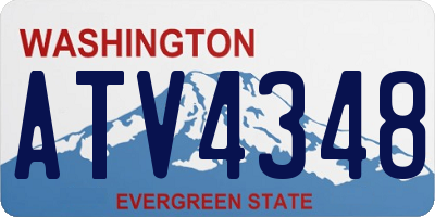 WA license plate ATV4348