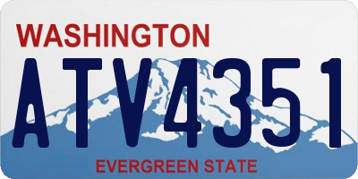 WA license plate ATV4351