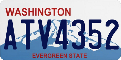 WA license plate ATV4352