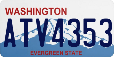 WA license plate ATV4353