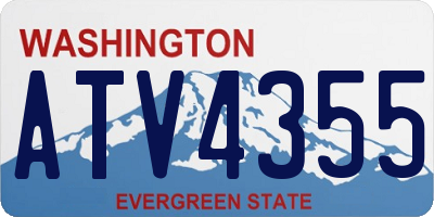 WA license plate ATV4355