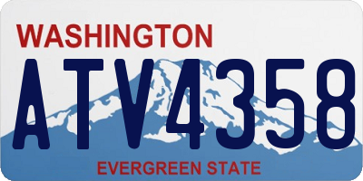 WA license plate ATV4358