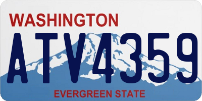 WA license plate ATV4359