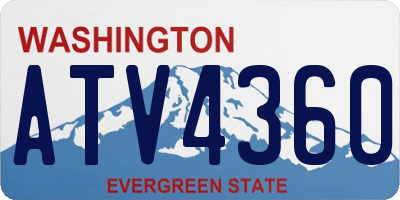 WA license plate ATV4360
