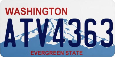 WA license plate ATV4363