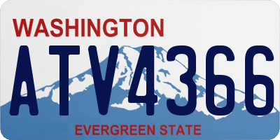 WA license plate ATV4366
