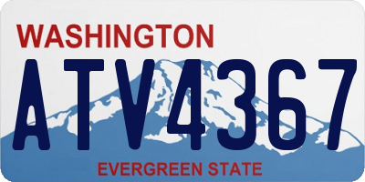 WA license plate ATV4367