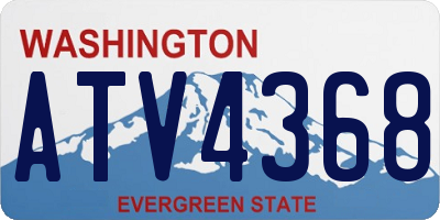 WA license plate ATV4368