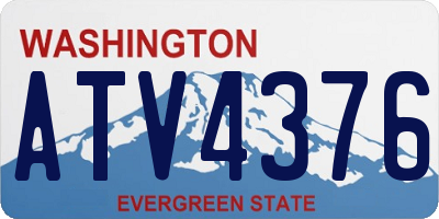 WA license plate ATV4376