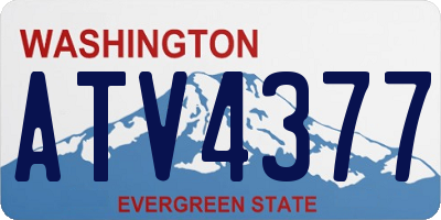 WA license plate ATV4377