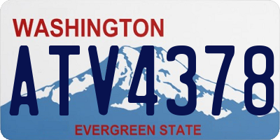 WA license plate ATV4378