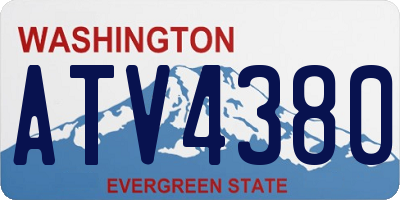 WA license plate ATV4380
