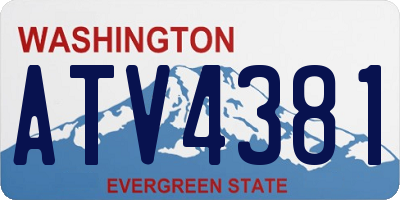 WA license plate ATV4381