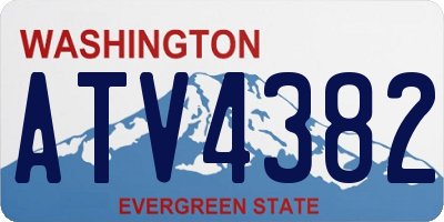 WA license plate ATV4382