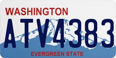 WA license plate ATV4383