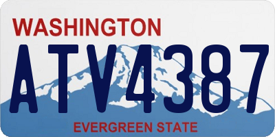 WA license plate ATV4387