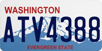 WA license plate ATV4388