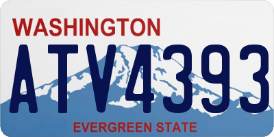 WA license plate ATV4393