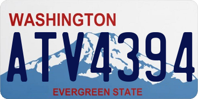 WA license plate ATV4394