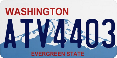 WA license plate ATV4403