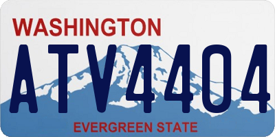 WA license plate ATV4404