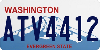 WA license plate ATV4412