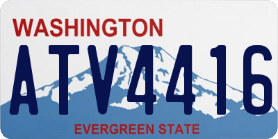 WA license plate ATV4416