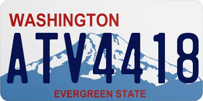 WA license plate ATV4418