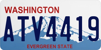 WA license plate ATV4419