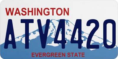 WA license plate ATV4420