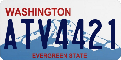 WA license plate ATV4421