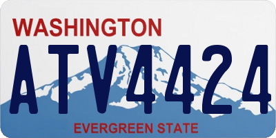 WA license plate ATV4424