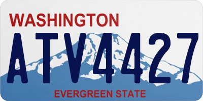WA license plate ATV4427