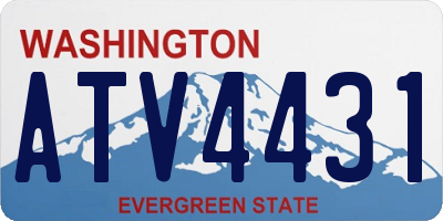 WA license plate ATV4431