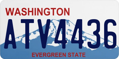 WA license plate ATV4436
