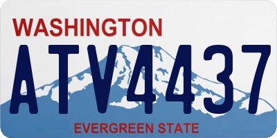 WA license plate ATV4437
