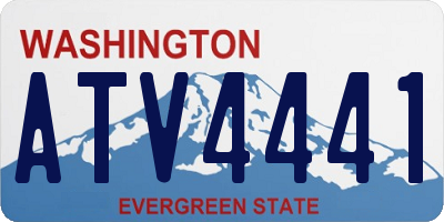 WA license plate ATV4441