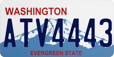 WA license plate ATV4443