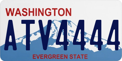 WA license plate ATV4444