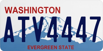 WA license plate ATV4447