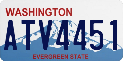 WA license plate ATV4451