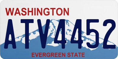 WA license plate ATV4452