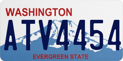 WA license plate ATV4454