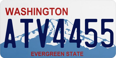 WA license plate ATV4455